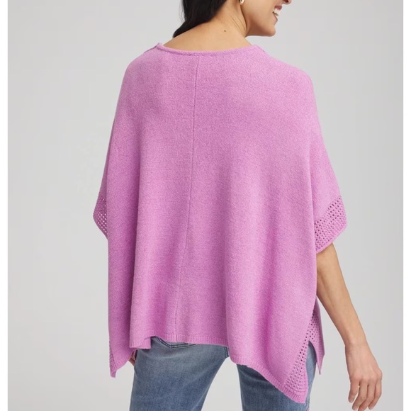 NWT Chicos Pink Knit Poncho Top S/M - Picture 5 of 5